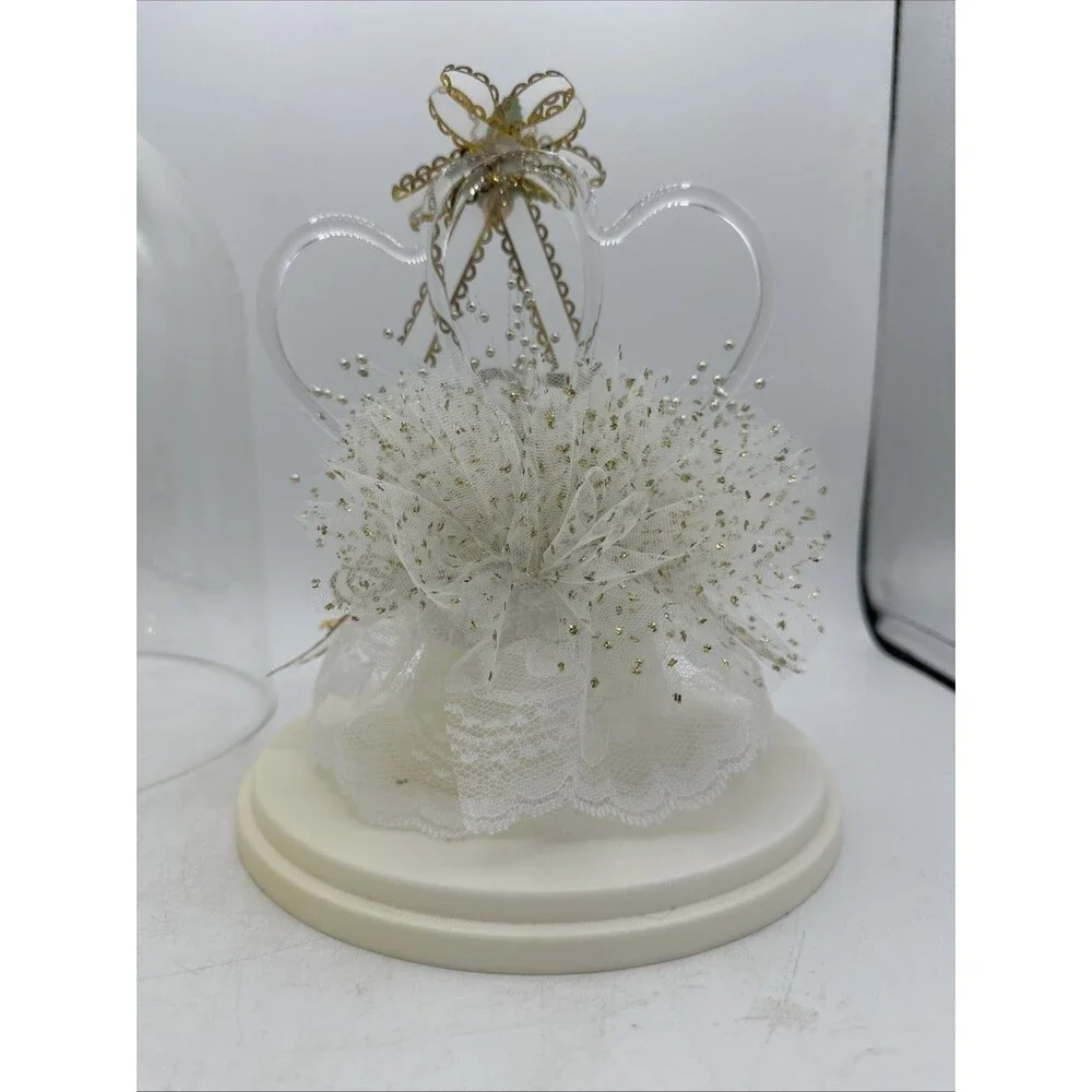 Vintage Cake Topper 50th Anniversary Wedding And Display Case Treasure Masters